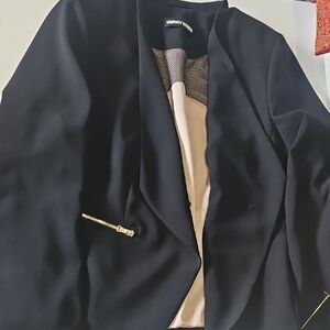 Gerry Weber Black Blazer with Gold Zipper
